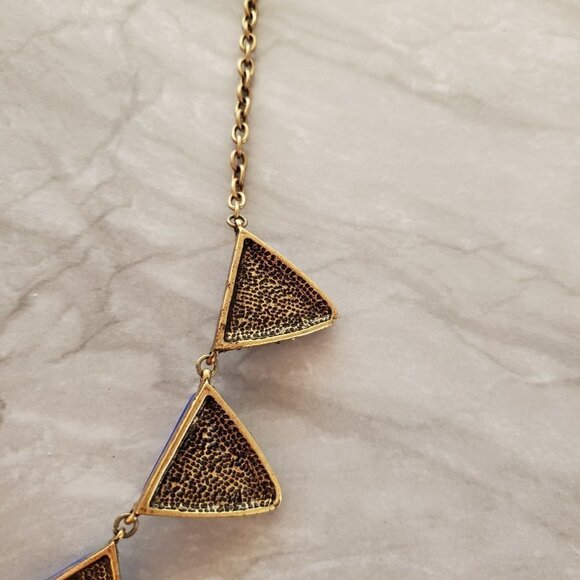 💙 J.Crew Enamel Rhinestones Crystals Pave Antique Mini Statement Necklace 💙 - Picture 14 of 16